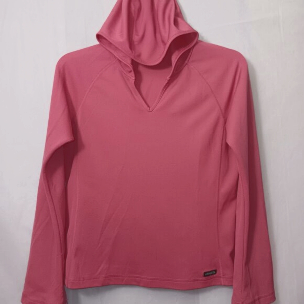 ATHLETA V-NECK CROPPED HOODIE TOP - Picture 13 of 13